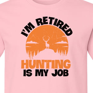 Hunting Retirement T-Shirt with Distressed Deer Graphic, Outdoor Gift for Retired Dads and Grandpas