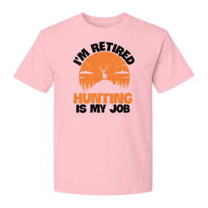 Hunting Retirement T-Shirt with Distressed Deer Graphic, Outdoor Gift for Retired Dads and Grandpas