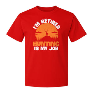 Hunting Retirement T-Shirt with Distressed Deer Graphic, Outdoor Gift for Retired Dads and Grandpas