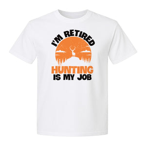 Hunting Retirement T-Shirt with Distressed Deer Graphic, Outdoor Gift for Retired Dads and Grandpas