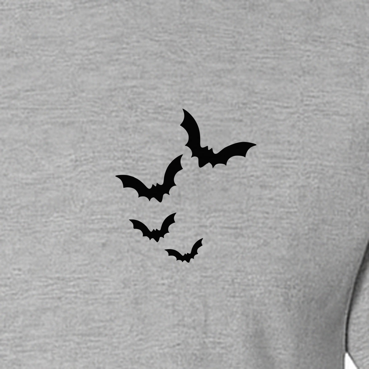 Bat Pocket T-Shirt, Minimal Flying Bats Graphic for Halloween and Spooky Season