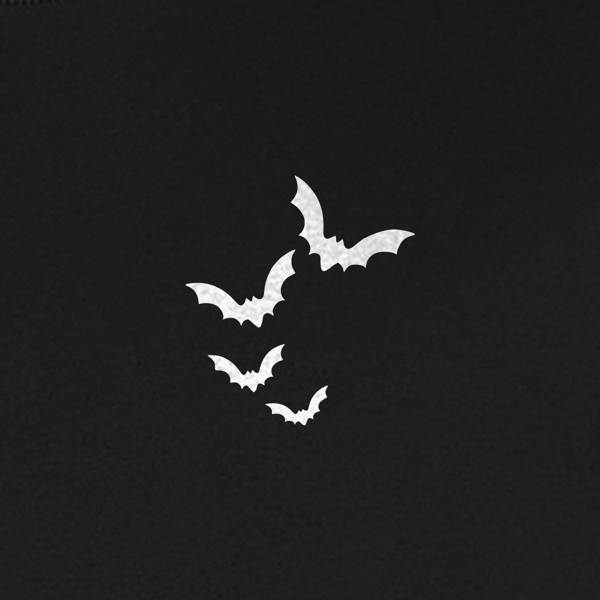 Bat Pocket T-Shirt, Minimal Flying Bats Graphic for Halloween and Spooky Season