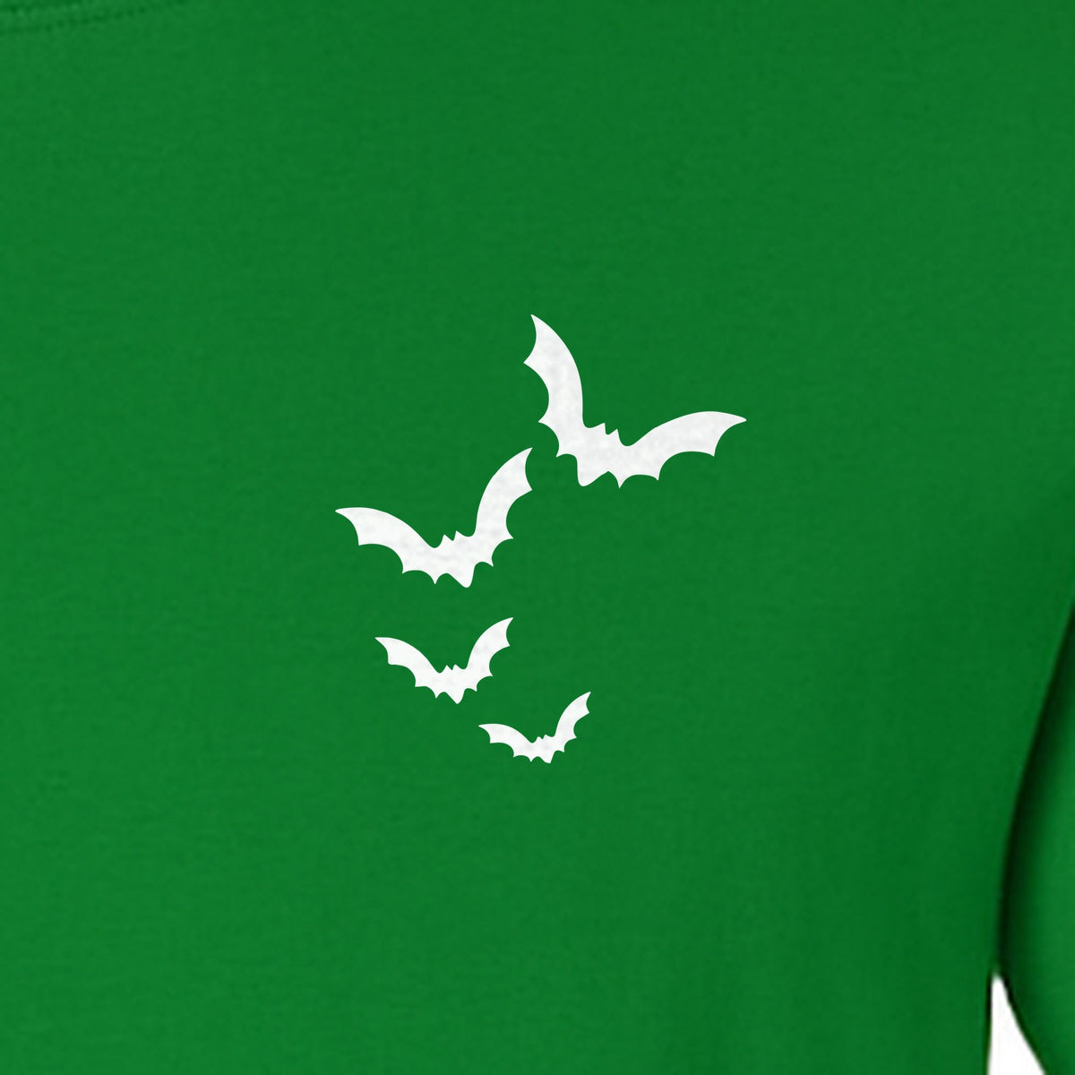 Bat Pocket T-Shirt, Minimal Flying Bats Graphic for Halloween and Spooky Season