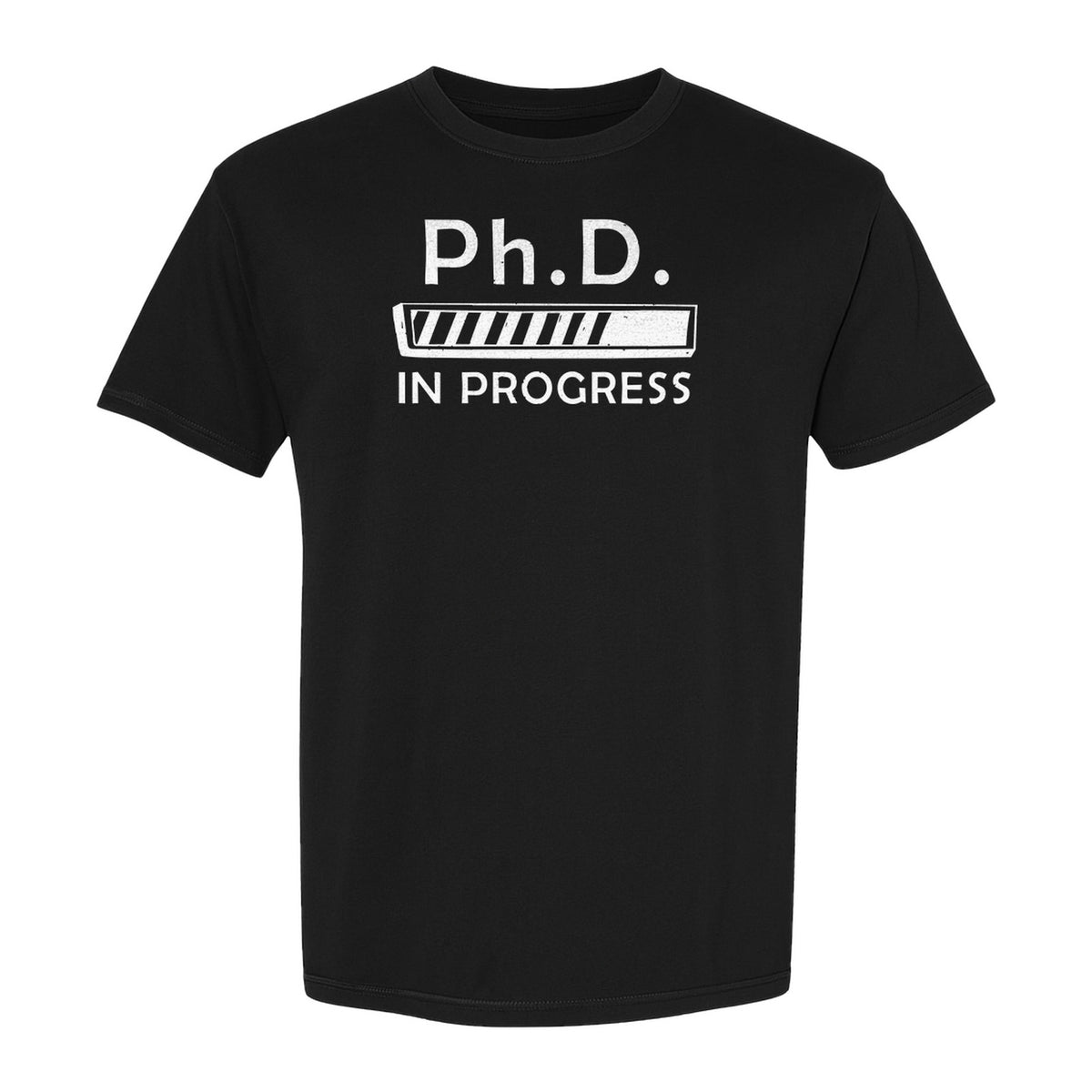 PhD In Progress T-Shirt, Doctoral Student Loading Bar Graphic for Graduation and Dissertation Life