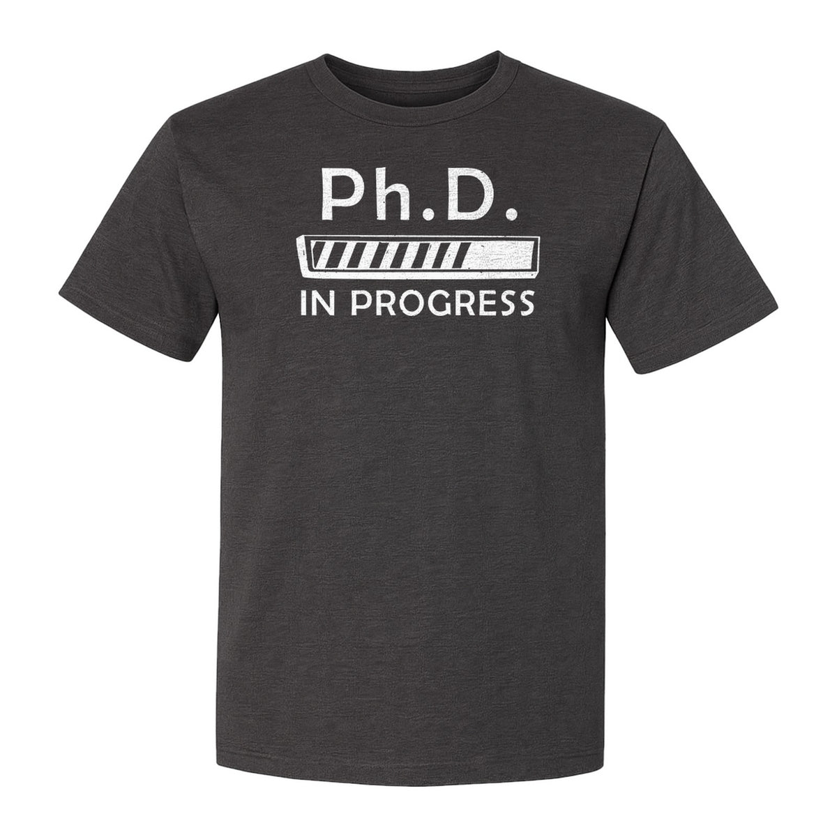 PhD In Progress T-Shirt, Doctoral Student Loading Bar Graphic for Graduation and Dissertation Life