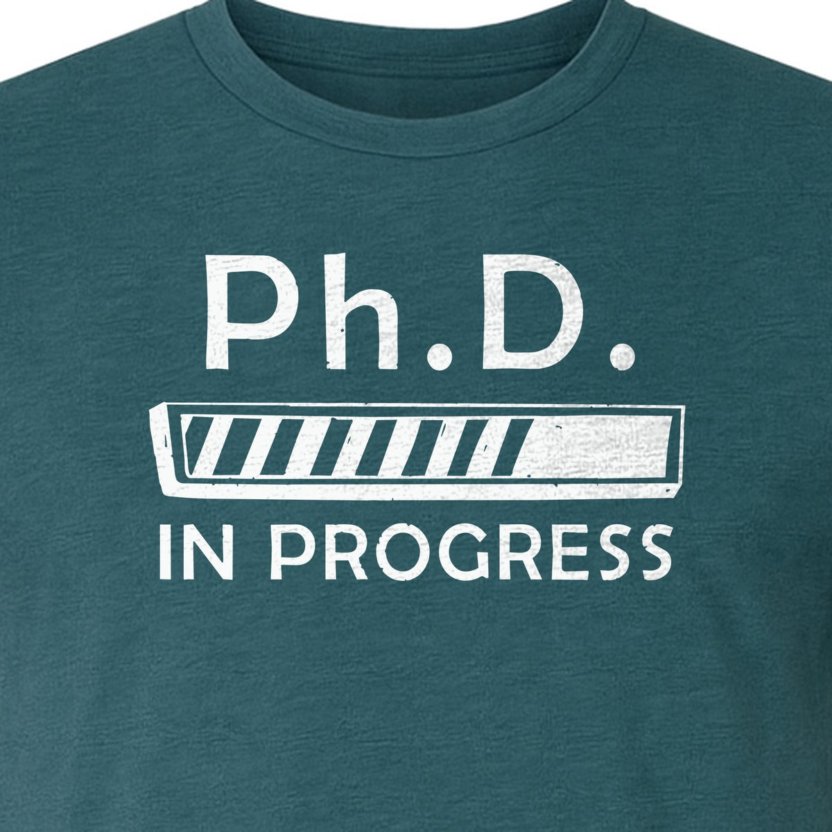 PhD In Progress T-Shirt, Doctoral Student Loading Bar Graphic for Graduation and Dissertation Life