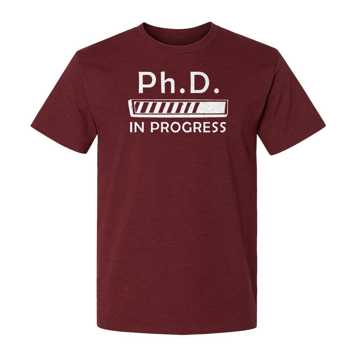 PhD In Progress T-Shirt, Doctoral Student Loading Bar Graphic for Graduation and Dissertation Life