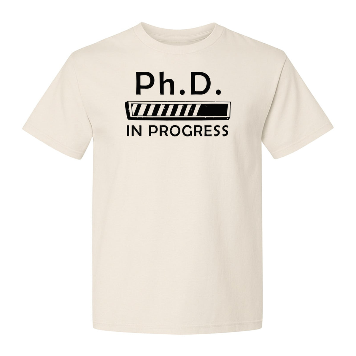 PhD In Progress T-Shirt, Doctoral Student Loading Bar Graphic for Graduation and Dissertation Life