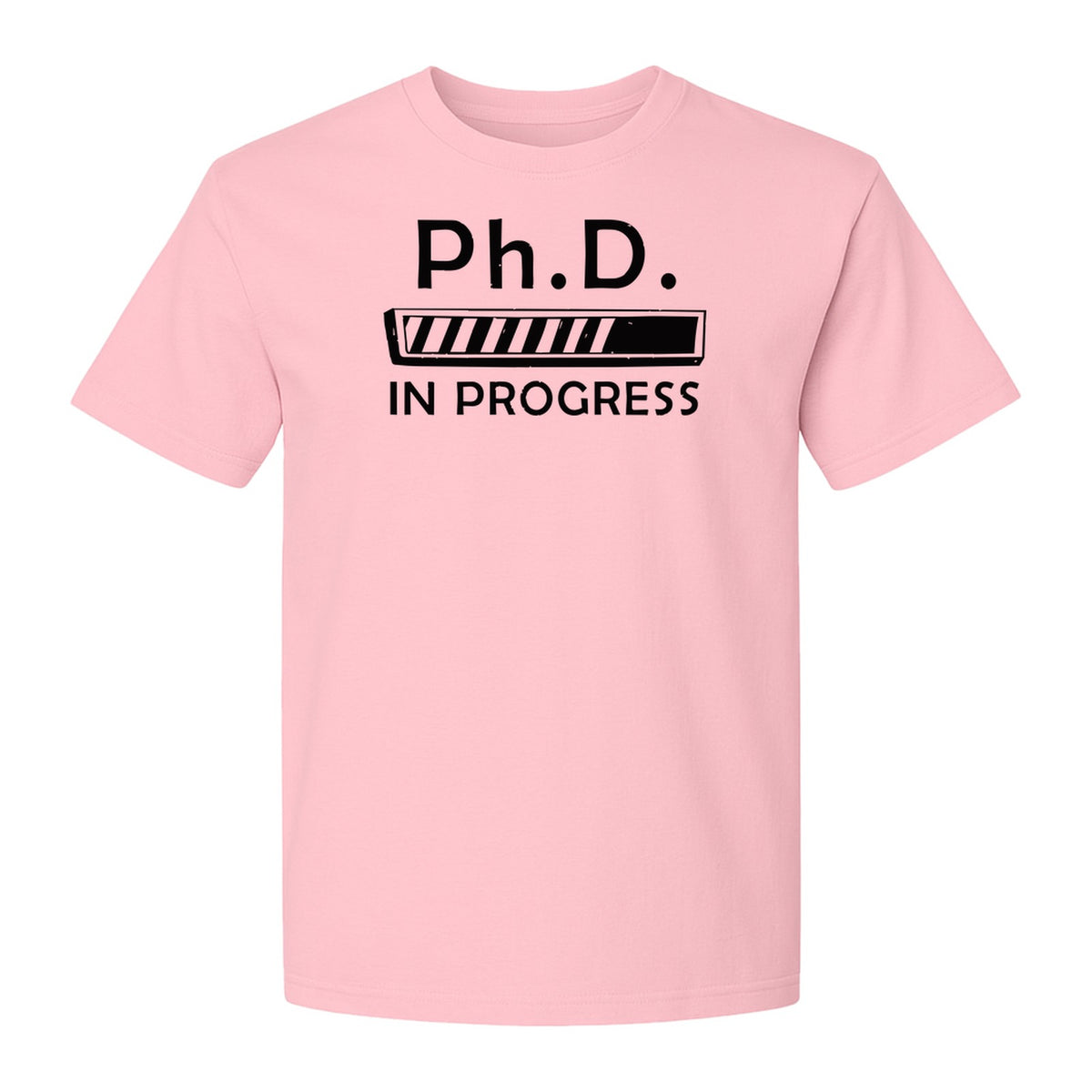 PhD In Progress T-Shirt, Doctoral Student Loading Bar Graphic for Graduation and Dissertation Life