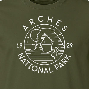 Arches National Park T-Shirt, Desert Landscape Hiking Graphic for Utah Travel and Camping