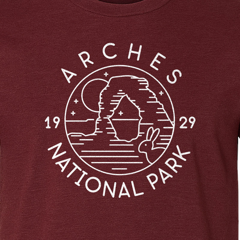 Arches National Park T-Shirt, Desert Landscape Hiking Graphic for Utah Travel and Camping
