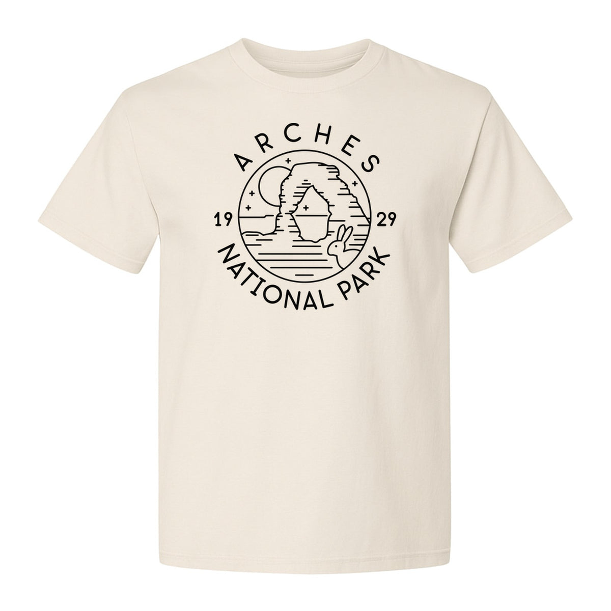 Arches National Park T-Shirt, Desert Landscape Hiking Graphic for Utah Travel and Camping