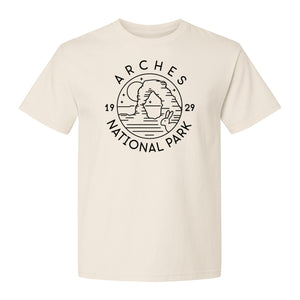 Arches National Park T-Shirt, Desert Landscape Hiking Graphic for Utah Travel and Camping