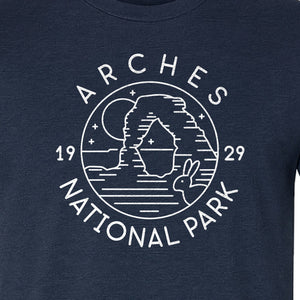 Arches National Park T-Shirt, Desert Landscape Hiking Graphic for Utah Travel and Camping