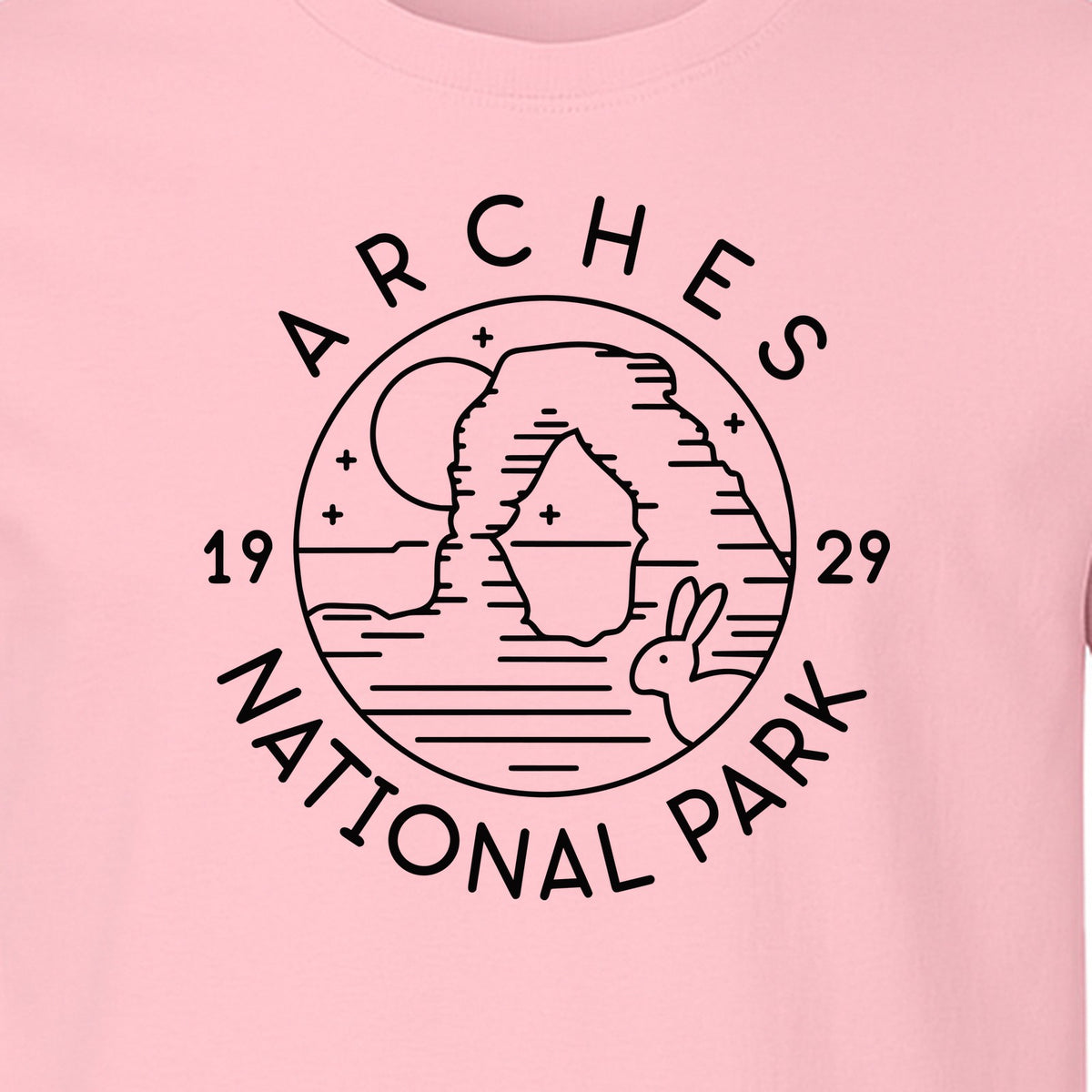 Arches National Park T-Shirt, Desert Landscape Hiking Graphic for Utah Travel and Camping