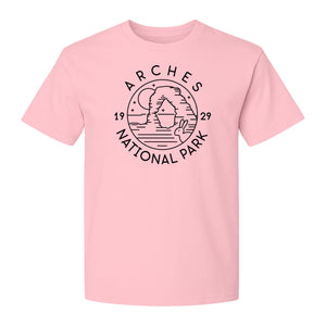 Arches National Park T-Shirt, Desert Landscape Hiking Graphic for Utah Travel and Camping