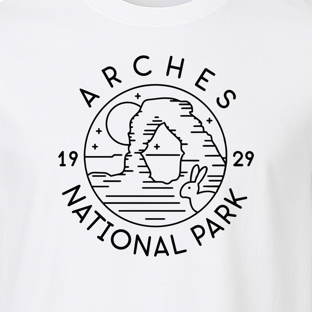 Arches National Park T-Shirt, Desert Landscape Hiking Graphic for Utah Travel and Camping