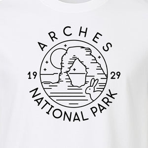 Arches National Park T-Shirt, Desert Landscape Hiking Graphic for Utah Travel and Camping