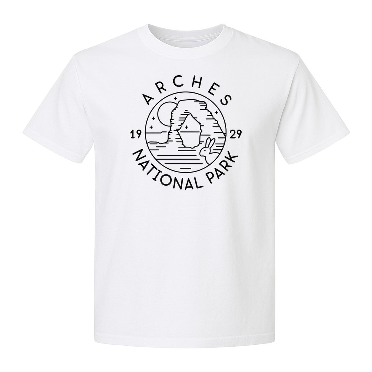 Arches National Park T-Shirt, Desert Landscape Hiking Graphic for Utah Travel and Camping