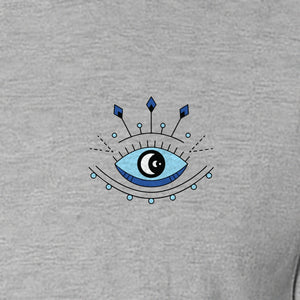 Evil Eye T-Shirt, Minimalist Celestial Pocket Graphic for Mystic Symbol Fans