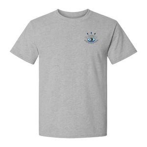 Evil Eye T-Shirt, Minimalist Celestial Pocket Graphic for Mystic Symbol Fans