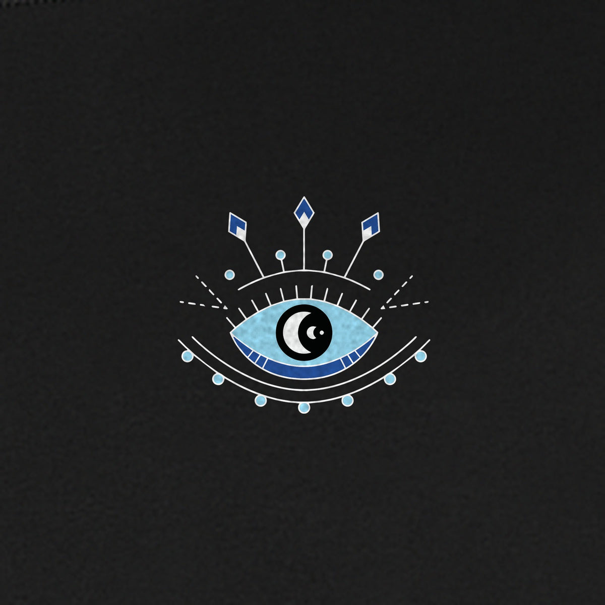 Evil Eye T-Shirt, Minimalist Celestial Pocket Graphic for Mystic Symbol Fans
