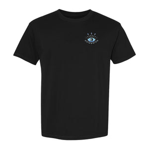 Evil Eye T-Shirt, Minimalist Celestial Pocket Graphic for Mystic Symbol Fans