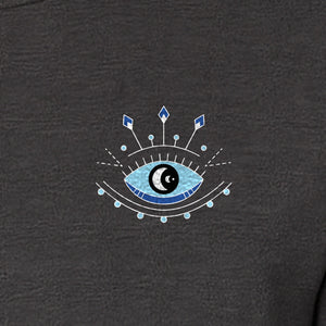Evil Eye T-Shirt, Minimalist Celestial Pocket Graphic for Mystic Symbol Fans