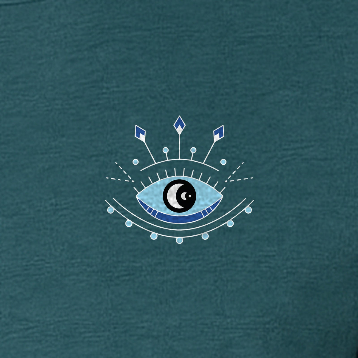 Evil Eye T-Shirt, Minimalist Celestial Pocket Graphic for Mystic Symbol Fans