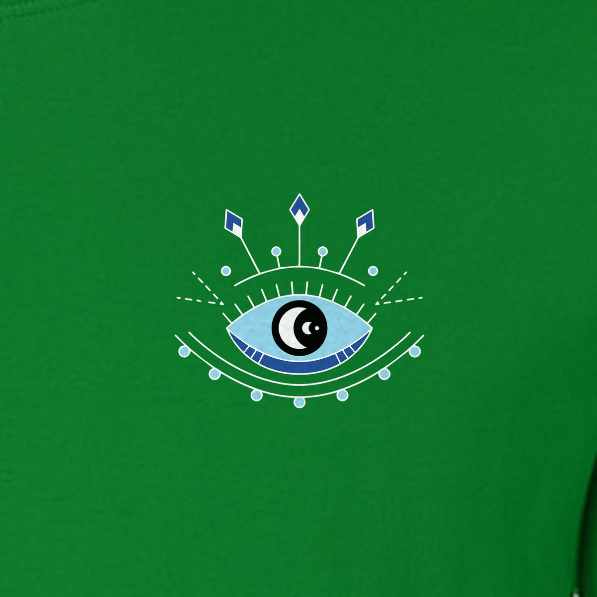 Evil Eye T-Shirt, Minimalist Celestial Pocket Graphic for Mystic Symbol Fans