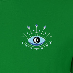 Evil Eye T-Shirt, Minimalist Celestial Pocket Graphic for Mystic Symbol Fans