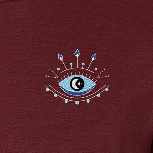 Evil Eye T-Shirt, Minimalist Celestial Pocket Graphic for Mystic Symbol Fans
