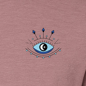 Evil Eye T-Shirt, Minimalist Celestial Pocket Graphic for Mystic Symbol Fans