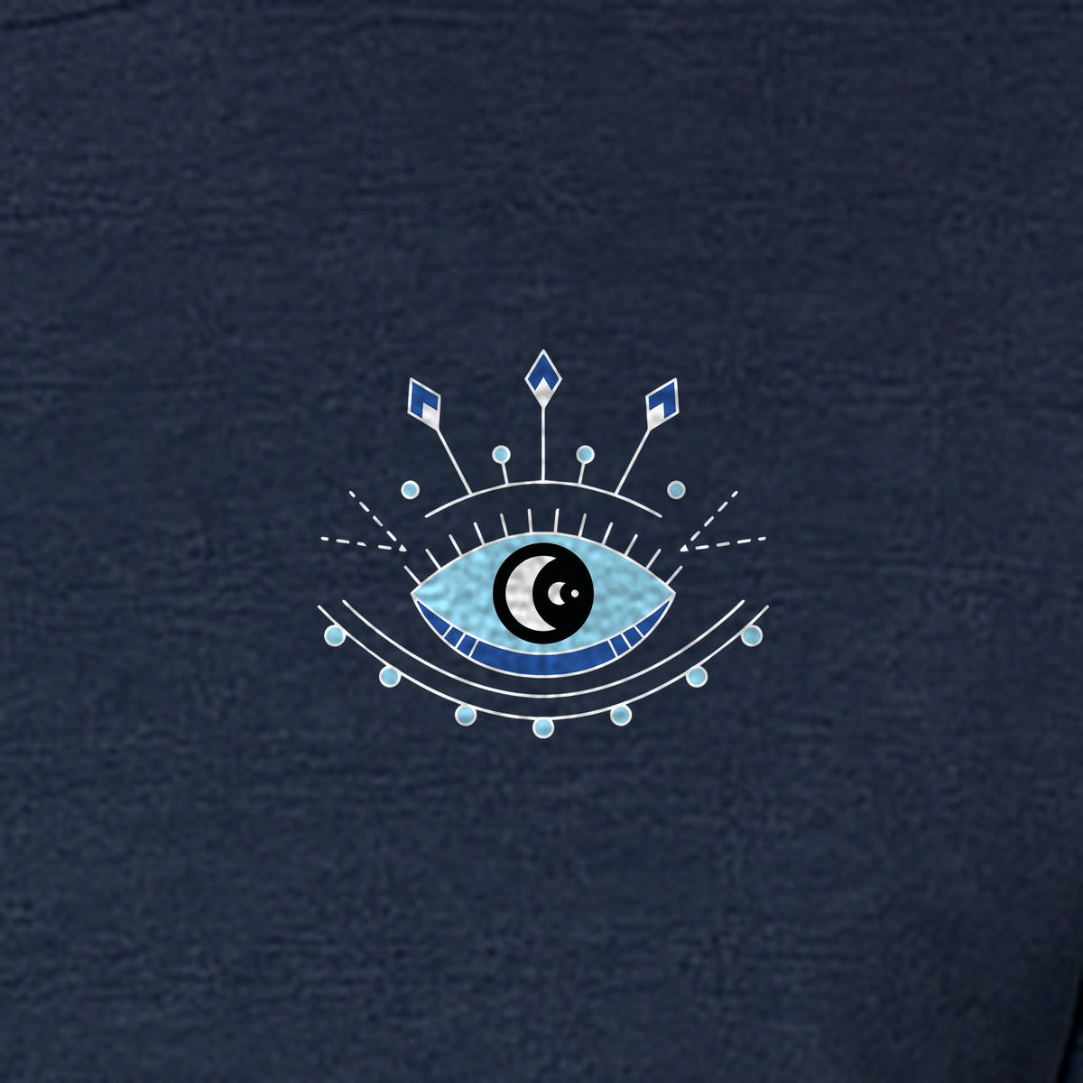 Evil Eye T-Shirt, Minimalist Celestial Pocket Graphic for Mystic Symbol Fans