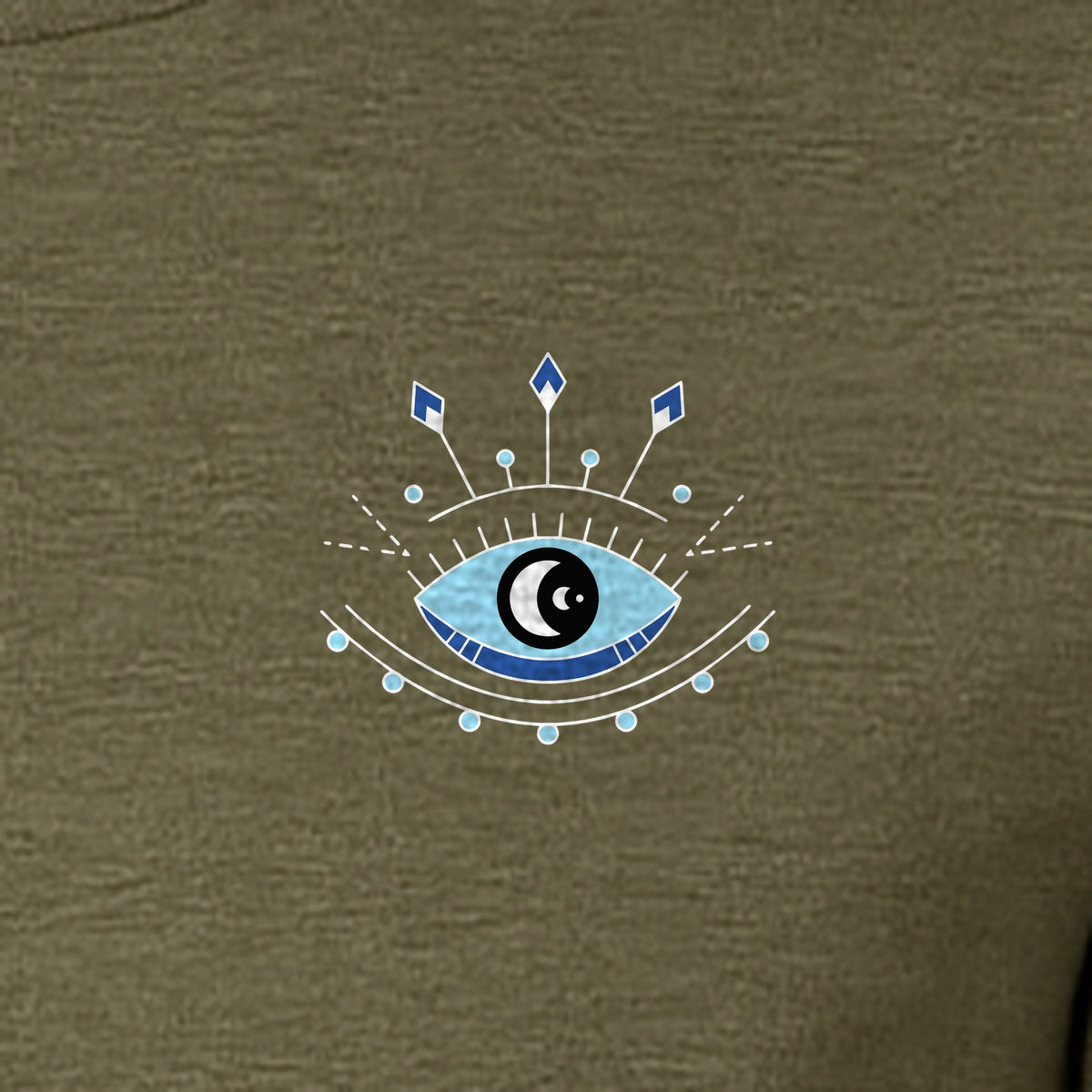 Evil Eye T-Shirt, Minimalist Celestial Pocket Graphic for Mystic Symbol Fans