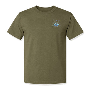 Evil Eye T-Shirt, Minimalist Celestial Pocket Graphic for Mystic Symbol Fans