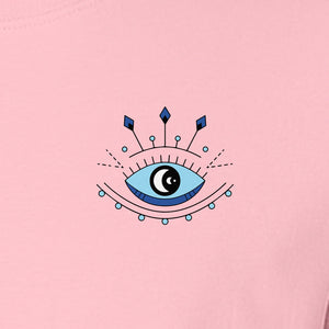 Evil Eye T-Shirt, Minimalist Celestial Pocket Graphic for Mystic Symbol Fans
