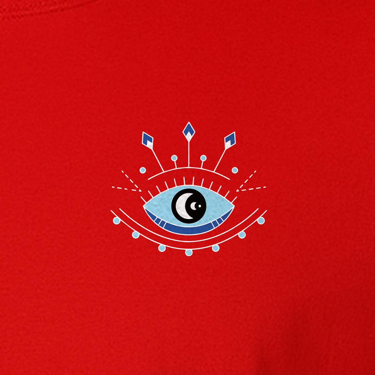 Evil Eye T-Shirt, Minimalist Celestial Pocket Graphic for Mystic Symbol Fans