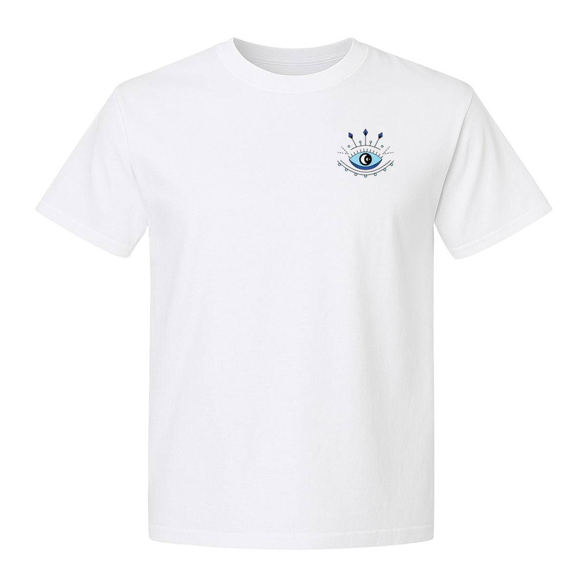 Evil Eye T-Shirt, Minimalist Celestial Pocket Graphic for Mystic Symbol Fans
