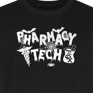 Pharmacy Tech T-Shirt, Halloween Spooky Medical Worker Design for Healthcare Coworkers