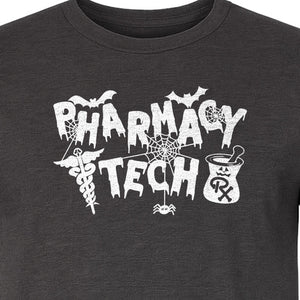 Pharmacy Tech T-Shirt, Halloween Spooky Medical Worker Design for Healthcare Coworkers