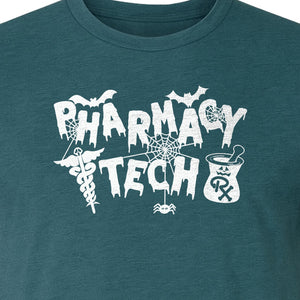 Pharmacy Tech T-Shirt, Halloween Spooky Medical Worker Design for Healthcare Coworkers