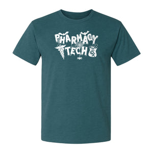 Pharmacy Tech T-Shirt, Halloween Spooky Medical Worker Design for Healthcare Coworkers