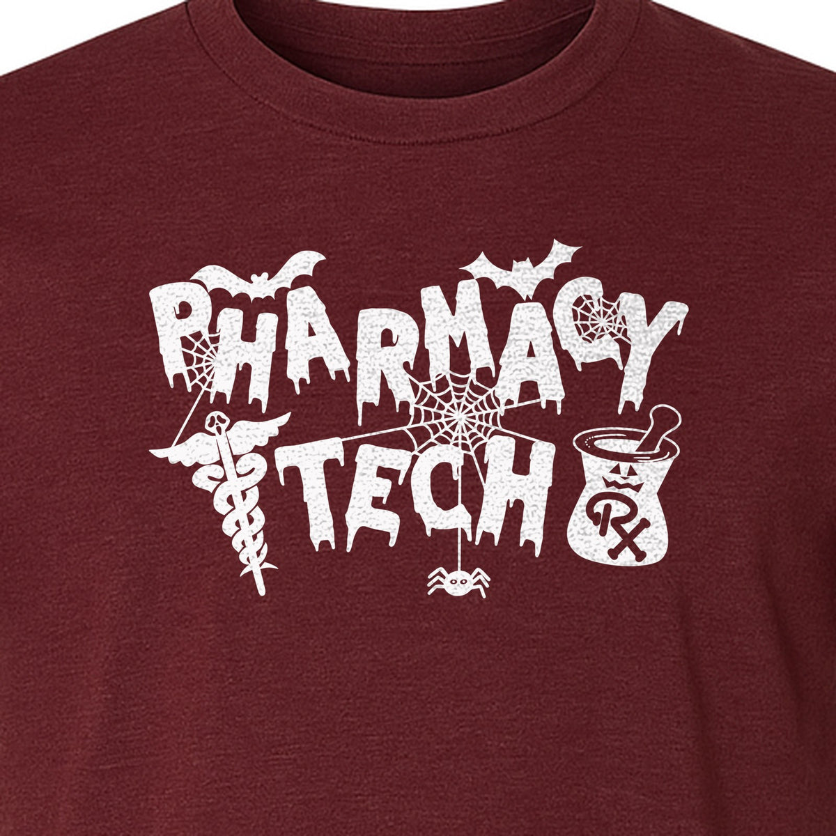 Pharmacy Tech T-Shirt, Halloween Spooky Medical Worker Design for Healthcare Coworkers