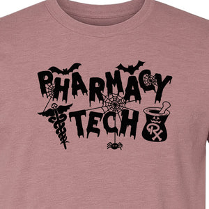 Pharmacy Tech T-Shirt, Halloween Spooky Medical Worker Design for Healthcare Coworkers