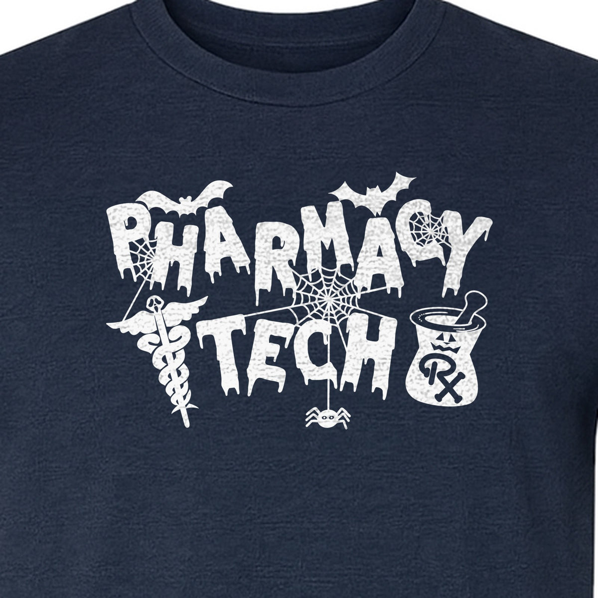 Pharmacy Tech T-Shirt, Halloween Spooky Medical Worker Design for Healthcare Coworkers
