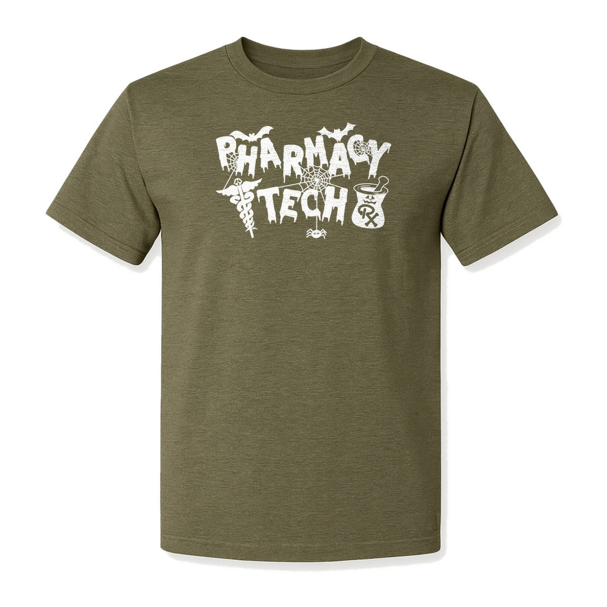 Pharmacy Tech T-Shirt, Halloween Spooky Medical Worker Design for Healthcare Coworkers
