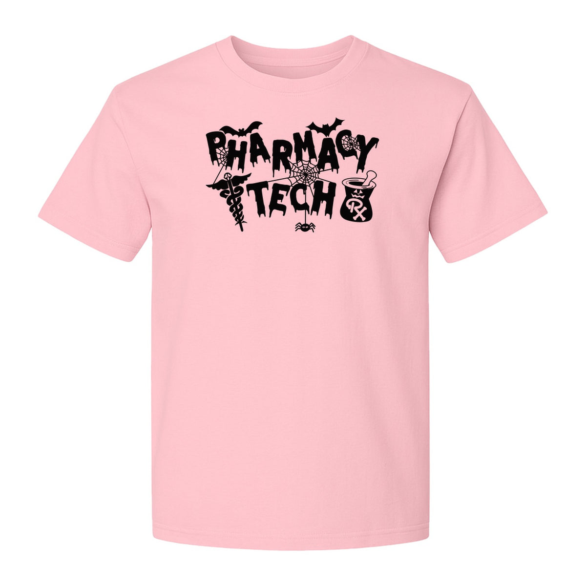 Pharmacy Tech T-Shirt, Halloween Spooky Medical Worker Design for Healthcare Coworkers