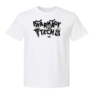 Pharmacy Tech T-Shirt, Halloween Spooky Medical Worker Design for Healthcare Coworkers