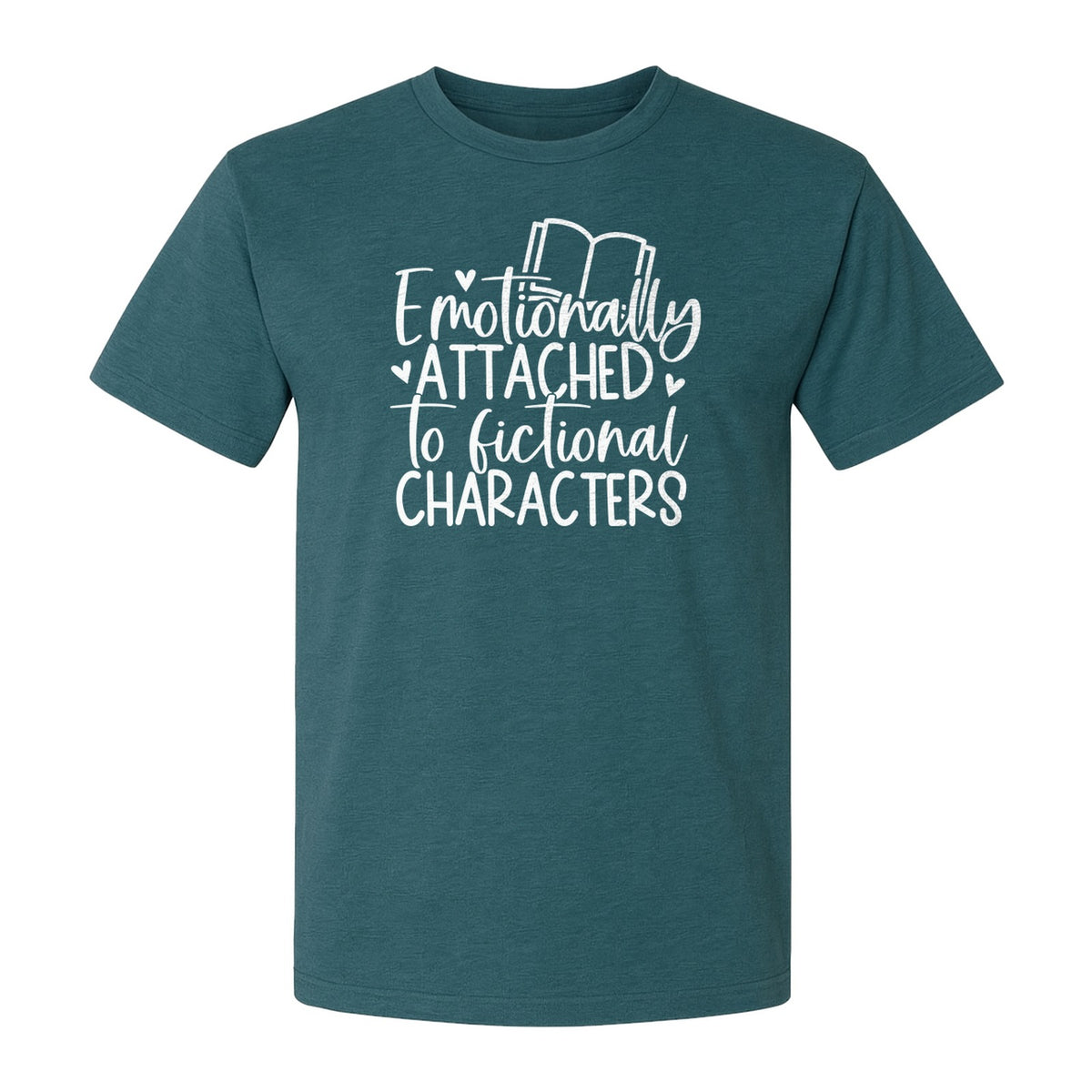 Book Lover T-Shirt, Emotionally Attached to Fictional Characters Reading Club Gift Tee